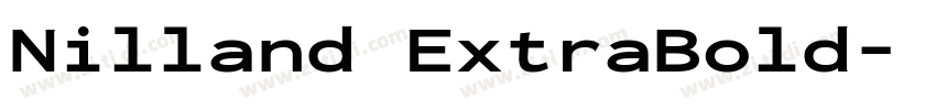 Nilland ExtraBold字体转换